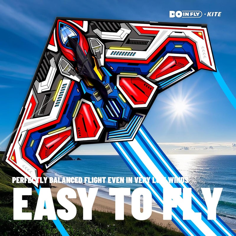Doinfly Delta Kites for Kids & Adults, Extremely Easy to Fly, Single Line Beach Kite - Image 4